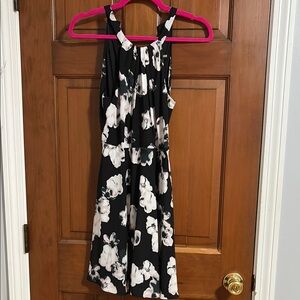 Express Black and White Floral Dress